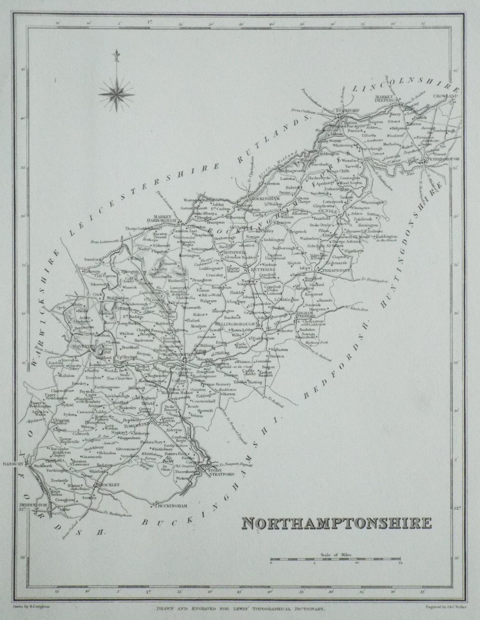 Map of Northamptonshire - Lewis